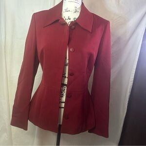 Tara Jarmon Women's Deep Red Blazer